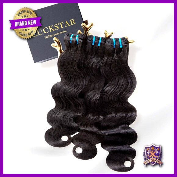 Real Human Hair Extensions 3 Bundles 18 20 22 Inch Body Wave Sew-In main image 6